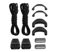 Teuena Kit de Lacet de Rechange pour Salomon Chaussures, Lacets sans Nœuds pour S-alomon Speedcross Chaussures de Ski, Système Quicklace pour Hommes, Femmes et Enfants, 140cm (Noir