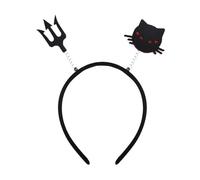 Teufel Bandeau amusant avec cornes de diable pour le carnaval - Pour homme et femme - Cornes de diable - Gris clair - Taille unique