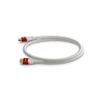 Teufel Câble HDMI 2.0 rond haut débit prend en charge les normes actuelles telles que 4 K 50/60p et 4 K 3D, connecteur plaqué or (blanc, 0,75 m)