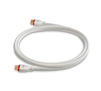 Teufel Câble rond HDMI 2.1 - Le câble HDMI haute vitesse prend en charge comme par exemple 4K 3D à 50/60p et transmission 8K (blanc, 2,0 m)