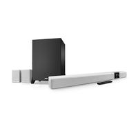 Teufel CINEBAR 22 Power Edition Barre de Son Dolby Atmos 7.1 avec Caisson de Basses Puissant sans Fil, 8 tonalités, systèmes Home cinéma, HDMI 3D Arc CEC, Passe 4K, Panneau Tactile - Blanc