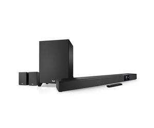 Teufel CINEBAR 22 Power Edition Barre de son Dolby Atmos 7.1 avec caisson de basses sans fil plus puissant, 8 toners, systèmes home cinéma, HDMI 3D ARC CEC, passage 4K, panneau tactile, noir