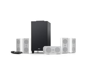 Teufel CONSONO 35 Concept Système de Son Surround 5.1 - Système Home Cinéma Complet avec récepteur Bluetooth et AV intégré, Dolby Audio, Fonction Carte Son USB-C, HDMI Arc CEC (Blanc)