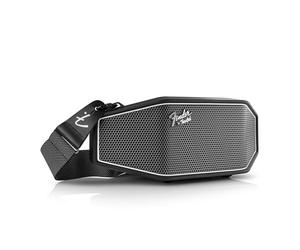Teufel, Fender x Rockster Cross 2 Enceinte stéréo Bluetooth portable pour intérieur et extérieur, étanchéité IPX5, noir et argenté