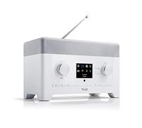 Teufel Radio 3SIXTY Poste Radio WiFi et Bluetooth, Radio FM/Dab+, Spotify Connect et Amazon Music, Design Vintage, Son 360° avec Fonction réveil (Blanc)