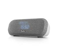Teufel Radio One Radio-réveil HiFi - Light Gray | Enceinte avec câble d'alimentation, Bluetooth, radio DAB+/FM, Ecran d’affichage dimmable