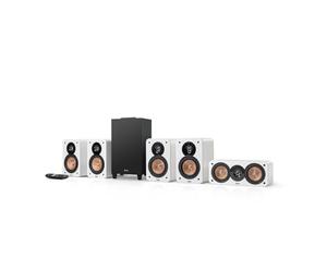 Teufel Ultima 20 Concept Système Home Cinéma 5.1 Surround, Ensemble Complet avec Récepteur AV Intégré, Bluetooth, Dolby Audio, Fonction Carte Son USB-C, HDMI Arc CEC (Blanc)