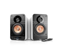 Teufel Ultima 25 Active - Paire d'enceintes bibliothèques Actives - Blanc | avec récepteur AV intégré, Bluetooth 5.0 avec aptX® et AAC, Radio DAB+, multiples options de connectivité