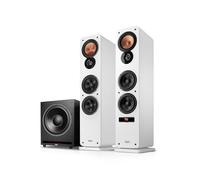 Teufel Ultima 40 Active 3 Club Edition - Système audio 2.1 puissant avec caisson de basses puissant, Bluetooth aptX, 260 W, Bassreflex, amplificateur intégré, HDMI ARC CEC, USB-C (blanc)