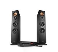 Teufel Ultima 40 Kombo 3 - Chaîne Hi-FI stéréo avec récepteur CD et Bluetooth, Wi-FI, LAN, Radio Dab+ FM, USB-C, HDMI Arc CEC, système à 3 Voies, Nombreuses possibilités de Connexion (Noir)