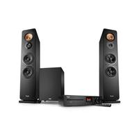 Teufel Ultima 40 Kombo 3 Power Edition - Système stéréo HiFi 2.1 avec caisson de basses puissant et récepteur CD, Wi-Fi, LAN, radio DAB+-FM, USB-C, HDMI ARC CEC, connexion étendue (noir)