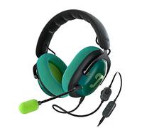Teufel ZOLA Casque de jeu avec carte son USB 7.1, casque DTS : son surround X® 2.0, bras de microphone réglable avec microphone à condensateur HD, PC, ajustement confortable - Noir/vert