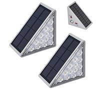 Teupyon 1 paire de lampes solaires d'escalier étanches IP68 pour escaliers, terrasses, porche et cour