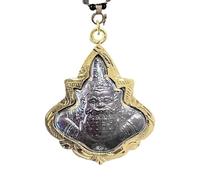 Teupyon Collier Bouddha thaïlandais, collier bijoux | Pendentif Bouddha pour homme, pendentif riche en argent, sécurité et paix pour et adultes