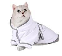 Teupyon Peignoirs pour Chien Le Bain | Peignoir de Bain à Capuche à séchage Rapide pour Chien | Vêtements Chauds pour Chien, Peignoir pour Chien Super Absorbant, Fournitures de Bain pour Chien