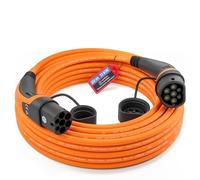 TEUTSCHTECH, câble de charge type 2, 20 m, 11 kW, 16 A, triphasé, mode 3, EV, pour Wallbox et station de charge, voiture électrique et plug-in hybride, contrôle de la température et protection accrue