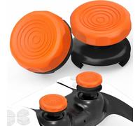 TEUVO Capuchons Joystick PS5 - Thumbsticks Grip pour PS4 Joystick Thumb Grips Manette PS5 Silicone Caps Accessoires Manette Controller à Aide avec Viser, Réduire Pouce Fatigue, Blanc Laine 2 pièces