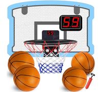 TEUVO Mini Panier Basket Intérieur avec Scorer Automatique, Panier Basket Enfants pour Chambre/Bureau/Mural/Porte Mini Hoop Basketball Toys Jouet Cadeau pour 3 5 6 7 8 9 10 12 Ans Garçon Fille Enfants