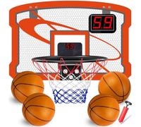 TEUVO Mini Panier Basket pour Enfants Jouet 3 5 6 7 8 9 10 12 Ans, Panier Basket Intérieur pour Porte/Chambre/Bureau/Mural Mini Hoop Toys Jouet Cadeau Jeux Sport Garçons Fille