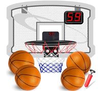 TEUVO Mini Panier Basket pour Enfants Jouet 3 5 6 7 8 9 10 12 Ans, Panier Basket Intérieur pour Porte/Chambre/Bureau/Mural Mini Hoop Toys Jouet Cadeau Jeux Sport Garçons Fille