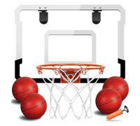 TEUVO Mini Panier Basket pour Enfants Jouet 3 5 6 7 8 9 10 Ans, Panier de Basket Interieur pour Porte/ChambreBureau/Mural Extérieur & 4 Boules Basketball Mini Hoop Jeux Sport Cadeau pour Garçon Fille
