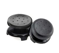 TEUVO Thumbsticks Protection Joystick pour PS4 et pour PS5, 2 Pièces Noir Capuchon Joystick en Silicone pour Améliorer la Précision de Visée et de Contrôle