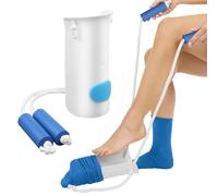 TEUYOE Enfile Chaussette,Enfile Bas de Contentio Aide avec Poignée en Mousse pour Seniors, Post-op. Hanche, Femmes Enceintes et Personnes à Mobilité Réduite (blanc)