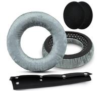 TEUYOE Lot de coussinets de rechange pour casque Beyerdynamic T5P T1 DT440 DT990 DT880 DT770 PRO (gris, coussinets d'oreille + rembourrage de tête)