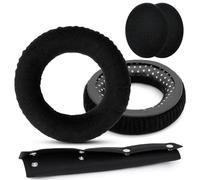 TEUYOE Lot de coussinets de rechange pour casque Beyerdynamic T5P T1 DT440 DT990 DT880 DT770 PRO (noirs, coussinets d'oreille + rembourrage de tête)