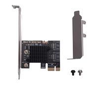 Teuypty Adaptateur PCIe vers SATA 3.0 6G SSD Carte D'Extension de ContrôLeur PCI-E PCI Express X1 Riser Add sur Card Mining Card