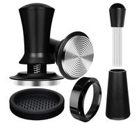 Teuypty Entonnoir à Café avec Ensemble D'Outils de Tamper à Ressort, Tapis WDT, Mélangeur de Distribution de Café Espresso 58 Mm.