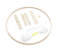 Teuypty Mobile à Vent Suspendu, Cloche de Lit de, Plafond en Bois, Kit DIY Cadre en Bois, Ornement de Nursery Fait Main A
