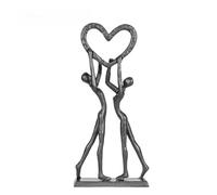 Teuypty pour Un Cadeau de Mariage pour Couples - Sculpture en Fer Faite à la Main d'un Cœur pour ou Épouse - Statue en Forme de Cœur pour la Décoration Intérieure.
