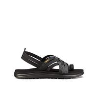 Teva Femme Voya Strappy Sandales Bout Ouvert, Noir (Hera Black Hbk), 38 EU
