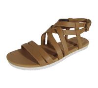 Teva Femmes Avalina Crossover En Cuir Sandales Plates