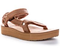 Teva Midform Toile Bords Effilochés Sandale Douce Femme En Tan EU 36-42