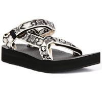 Teva Midform Univ Open Toe Vegan Sandales Pour Femmes En Fleur Noire EU 36-42