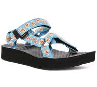 Teva Midform Univ Ouvert Orteil Néon Floral Femmes Sandale en Bleu Noir UK 3 - 8