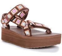 TEVA Paltes Universel Crochet Intersemelle Vegan Femmes Sandale Brun Multi UK 3