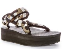 TEVA Paltes Universel Ouvert Orteil Lanière Dos Femmes Sandale Noire Olive UK 3