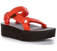TEVA Paltes Universel Ouvert Orteil Lanière Dos Vegan Femmes Sandal Corail UK 3