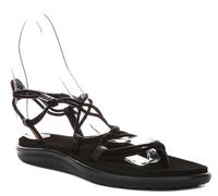 Teva Voya Infinity Sandales Tongs En Cuir Noir Pour Femmes UK 3-8 EU 36-42