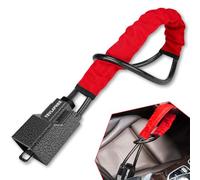 Tevlaphee Antivol Volant Amélioré, Bloque Ceinture, Tête Métal, Dispositif Antivol Auto Haute Visibilité, Robuste, Universel pour Voiture, SUV, Pickup, Jeep, Van, 3 Clés(Rouge)