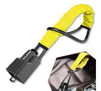 Tevlaphee Antivol Volant Amélioré, Bloque Ceinture, Tête Métal, Dispositif Antivol Auto Haute Visibilité, Robuste, Universel pour Voiture, SUV, Pickup, Jeep, Van, 3 Clés(Jaune)