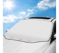 Tevlaphee Pare Soleil Voiture Pare Brise Avant, Protection Avant Parfaite Contre Les Rayons UV et la Chaleur dans Votre Voiture,Magnétique, Pliable, Universelle, Argenté, 193 * 126cm