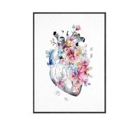 Teweakt Organe Anatomique Vintage Affiche Anatomie Humaine Impression Peinture Cerveau Coeur poumon Anatomie Affiche Mur Art Photo Salle médicale décor(2,A4 21x30cm No Frame)