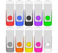 TEWENE Lot de 10 clés USB 4 Go - Clé USB 2.0 haute vitesse - Multicolore - Rotate