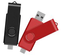 TEWENE Lot de 2 clés USB C 3.0 de 64 Go avec cordon pour téléphones portables et ordinateurs