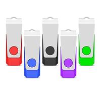 TEWENE Lot de 5 clés USB 4 Go - Clé USB 2.0 haute vitesse - Multicolore - Rotate