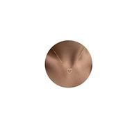 Tewiky Collier ras du cou mignon en forme de cœur en or 14 carats avec pendentif en forme de cœur ouvert pour femme - Collier délicat en or - Cadeau pour elle, Métal, Zircone cubique